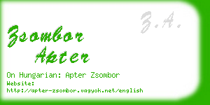 zsombor apter business card